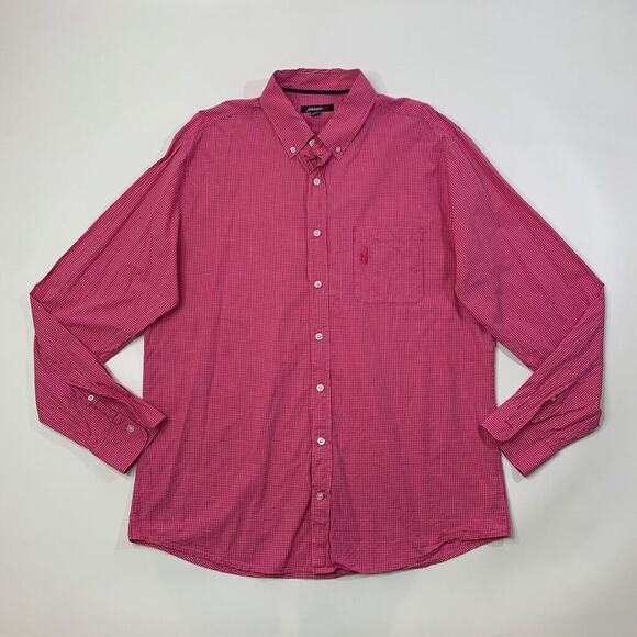 Johnnie O Shirt Mens XL Extra Large Honeysuckle White Cotton Check Button Down - Picture 2 of 9